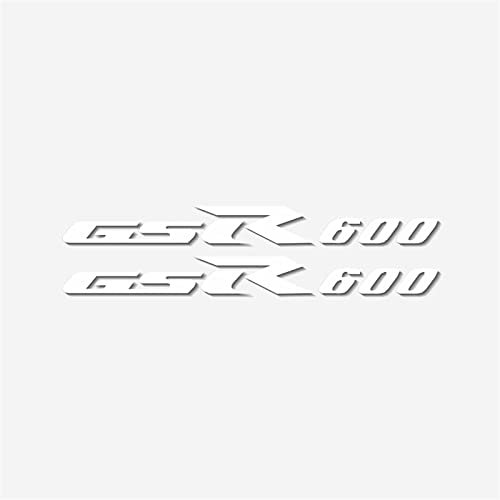 Für Suzuki GSR600 GSR 600 Zeichen Aufkleber Motorrad Aufkleber Körper Reflektierende wasserdichte Körper Kraftstofftank Logo Aufkleber Kit Schmücken (Color : Reflective White)