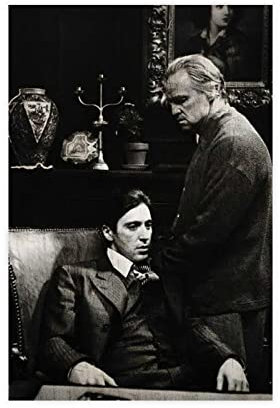 RIPEX Der legendäre Film Der Pate Leinwand Poster Wandkunst Dekor Bild Gemälde für Wohnzimmer Schlafzimmer Dekoration Rahmen Stil 30 x 45 cm