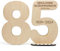 Holzschild Gästebuch Jahreszahl 85, mit Geburtstagsgruß Gravur zum selbst beschriften als Geschenk mit Ständer und Geburtstagskerzenhalter - für 85 Geburtstag Deko, 85 Jahre Jubiläum oder Hochzeit