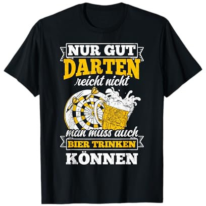 Dart Darten Biertrinken Bier Fun Saufen Bierfan Darts T-Shirt