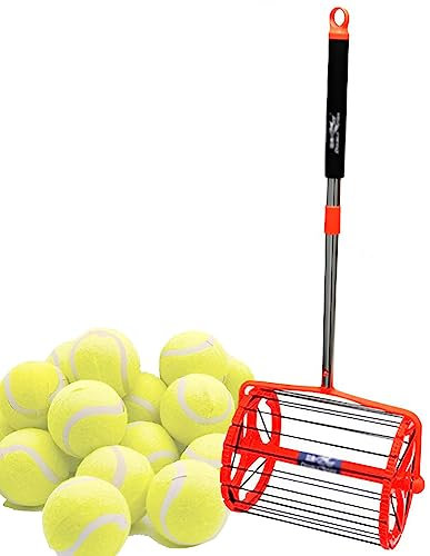 NOGRAX Roller-Tischtennisball-Picker, Teleskop-Tennisball-Sammler, Tischtennis-Pickup-Schaufel-Balltrichter, Tischtennis-Trainingszubehör (kann 60 Tennisbälle halten)