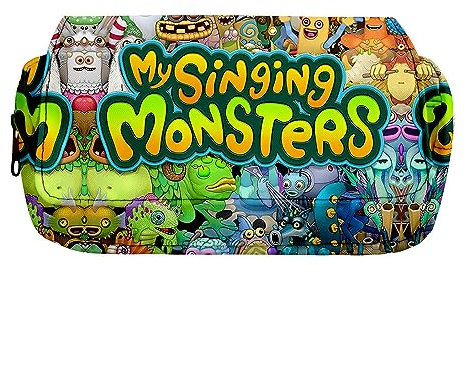 Zhongkaihua My Singing Monsters Fashion Schreibwaren-Federmäppchen für Mädchen/Jungen, Teenager, Schüler, Geschenk, Wubbox Cartoon Großes Fassungsvermögen Fach Zurück zur Schule Stifttasche, My