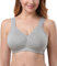 DotVol Donna Pizzo Cotone Taglia Comoda Fibbia Completa Senza Ferretto Reggiseno Grigio 4C