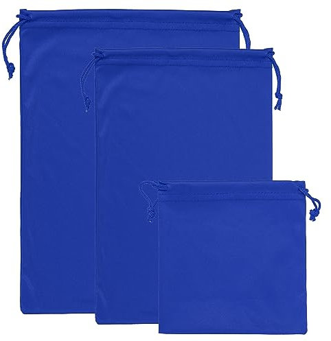 PATIKIL Ski Goggle Bag, 3 Pack Microfiber Pouch Protective Storage Case Sleeve, (5.9 x 5.9, 10.6 x 7.1, 11.8 x 9.1), Blue