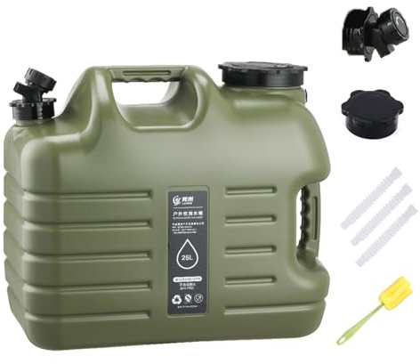 Sparkstarses 25L Camping bidon Eau avec Robinet, jerrican Alimentaire sans BPA, réservoir d'eau en Plastique pour Cuisine, Camping-Car, Van, Camion, Camping, école, hôpital, extérieur