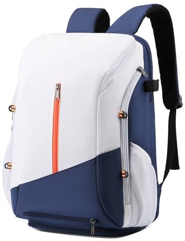 Vmokki Tennis Rucksack für 2 Schläger Sportrucksack mit Schuhfach Wasserdicht Fußball, Basketball, Baseball, Badminton Rucksäcke Damen Herren Groß (Blau)