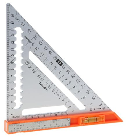 Carpenter Square Multifunktionaler Winkelmesser Try Square 45- Und 90-Grad Markierungslehren Mit Wasserwaage Und Lineal Try Square
