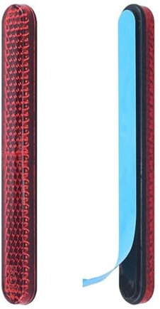AMONENZ Motorcycle Number Plate Reflector, 2 Pieces Self-Adhesive Reflectors Motorcycle, Red Bike Reflectors, for Bicycles, Motorcycles, Electric Cars, Scooters