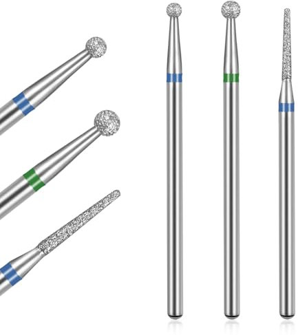 6 Stück Nagelfräser Bit Set, 4,5 cm Diamant Bits Set Maniküre Bohrer Professionelle Nagelhaut Reinigungs Bits, Nagelhautbohrer und Fräser Aufsätze für Nagelreinigung und -Pflege
