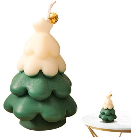 Decoraciones navideñas Velas interiores,Vela en forma de árbol de Navidad | Decoraciones de velas de Navidad, velas perfumadas sin humo, velas de árbol de Navidad para la mesa, aroma vegetal