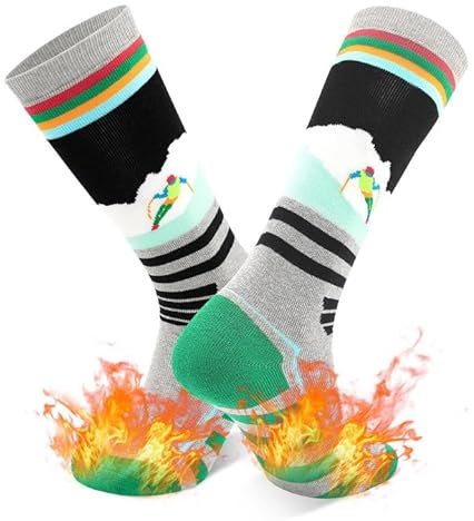 DECOVICI Skisocken für Damen und Herren, Kniestrümpfe Winter Thermo dicke Socken für Stiefel, Warme Funktionssocken für Kaltes Wetter, Snowboarden Wandern Reiten 1 Paar（39-44，Grün）