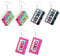Tyqour 3 Paare 80er 90er Jahre Neon Ohrringe für Frauen Kassetten Ohrringe Retro Acryl Kassettenband Ohrring Neon Ohrring Damen für 80er 90er Jahre Outfit Mottoparty Kostüm Party Zubehör