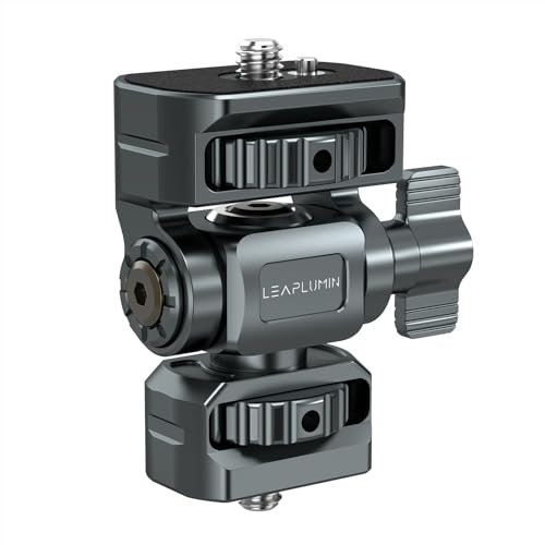 Leaplumin Field Monitor Mount Monitor Holder,1/4 Screw for 5 & 7 Field Monitor Mount Support 360° Swivel &180° Tilt Adjustment,Aluminum Camera Monitor Mount for Camera/Phone Cage