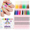 EBANKU 24 Farben Acryltinte Auf Wasserbasis, Nailart-Stifte-Set, 0,7 M Nagellackstifte Schnelltrocknender Acrylfarbstift Punktierstift, Liner-Stift, Nagelzeichnung, Malen, Maniküre-Werkzeuge