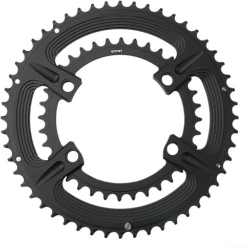 Juego de platos para bicicleta de carretera 50-34T 52-36T 53-39T 110BCD, doble rueda de cadena asimétrica, compatible con 105 R7000 R8000 FC-R9100 de aluminio 7075-T651 (52-36T)