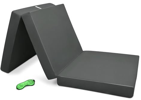 Klappmatratze Gästebett klappbar 90x200 cm Faltmatratze – Beautissu Gästematratze faltbar Reisematratze Klappbett Gäste Matratze – Campix Camping Matratze Tragegriff Bodenmatratze waschbar Anthrazit