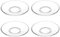 Assiettes en verre transparent ensemble de 4 petites assiettes de dessert en verre rond pour enfants lavables et plats réutilisables pour thé, dessert, collation, fruits, lave-vaisselle et sécurisé