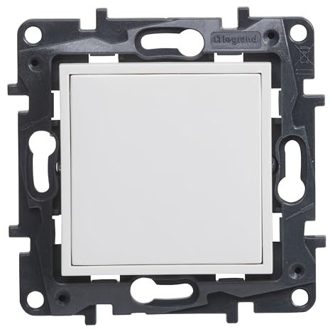 LEGRAND Tapa ciega para instalación empotrada, Gama Niloé Step, Color Blanco, 398306