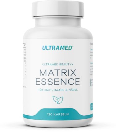 UltraMed Matrix Essence Premium Beauty Formel – Haut Haare Nägel Kapseln mit Biotin, Zink, Silicium, Hirse & Chlorella – 120 vegane Kapseln