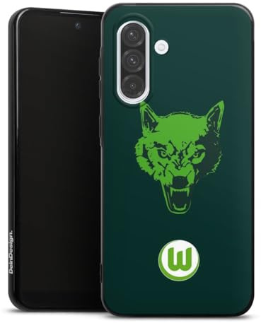 DeinDesign Silikon Hülle kompatibel mit Samsung Galaxy A36 5G Case schwarz Handyhülle VFL Wolfsburg Wolf Fanartikel