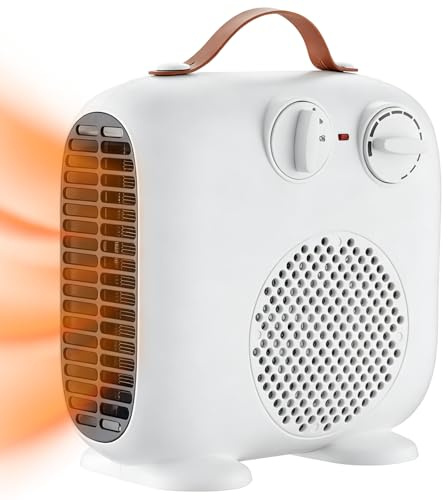 BioAura Energiesparend Heizlüfter 2000W Klein Tragbare Leiser Elektrischer Heizlüfter 3-Gang Heizung Lüfter für Innenräume Room Heizgerät Badezimmer