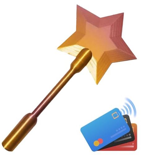 Baguette Magique Carte Bleue, Baguette Magique de Paiement sans Contact, Baguette M-agique Carte Bancaire 3D, Zauberstäbe Cosplay Requisiten, Zum Einkaufen, Supermarkt, Restaurant