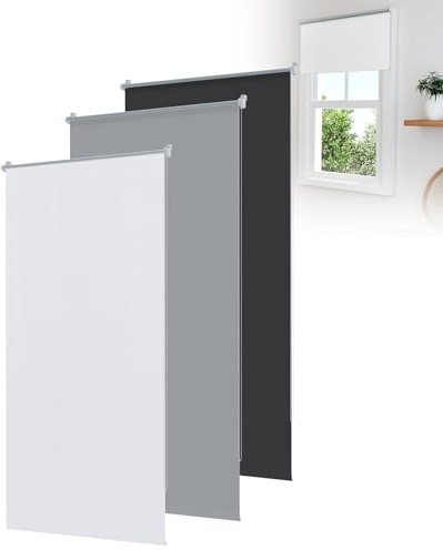 TATIVALO Verdunkelungsrollo Klemmfix Klemmrollo B90xH210cm Weiß | Thermorollo ohne Bohren mit blickdichtem Stoff als Sonnenschutz, Hitzeschutz und Sichtschutz für Fenster, Türen und Wohnräume