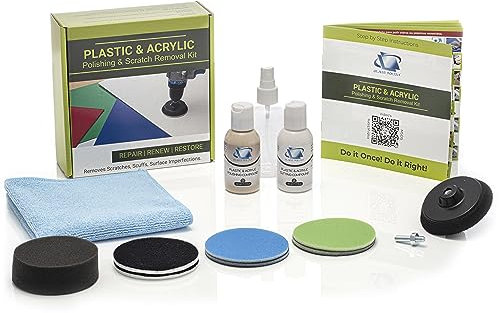 Glass Polish (75mm) Plastic & Acrylic Polishing and Scratch Removal Kit - Ø 75mm with Drill Attachment - GP31007