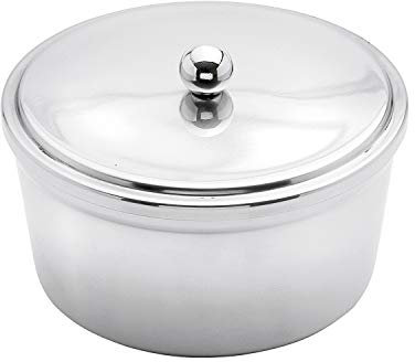 Weis Margarinedose rund aus Edelstahl, Silber, 13x13x6,5 cm