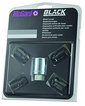 24137SUB Wheel Lock Nuts SUB (Black) M12 x 1.5, Cone Seat, Total Length 37.0 mm, SW19, Key Diameter 27.7 mm