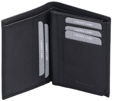 AVANCO Ausweishülle Echt-Leder, schwarz, 13x10x1,5cm