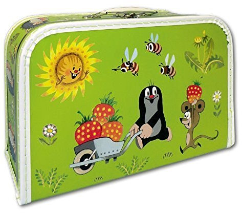 Der kleine Maulwurf Kinderkoffer Koffer hellgrün 35 cm Maulwurf erntet