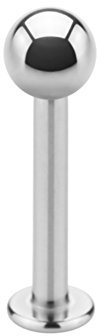 eeddoo Piercing Labret Madonna Monroe Silber Titan Stärke: 1,2 mm Länge: 7 mm