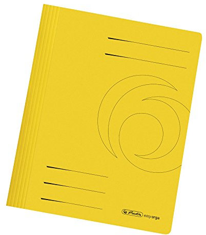 Herlitz Schnellhefter A4 Karton, gefaltet, gelb intensiv, 25 Stück