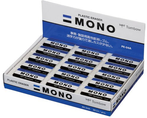 Tombow Mono Mono PE04 Radiergummi, 30 Stück, PE-04A-30P