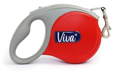 Ancol Viva Retractable 5m Tape Lead Red M