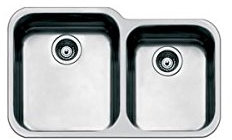 SMEG Fregadero UM4540 2 cubetas Dimensiones 45 x 40 cm Color Inox Serie Alba
