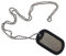 ANDREW'S E-STORE - Militärische Dog Tag - EIN personalisierte Erkennungsmarke im Armeestil mit Stahl Kugelkette 66cm
