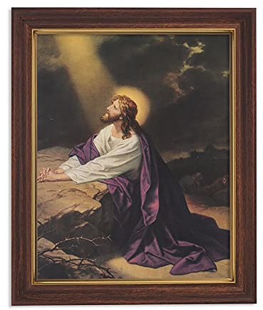 1home Inspirierender gerahmter Kunstdruck, Agony in The Garden, 31,8 cm, mehrfarbig