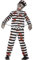 Smiffys Disfraz de zombi convicto, con pantalón, parte de arriba, gorra y esposas
