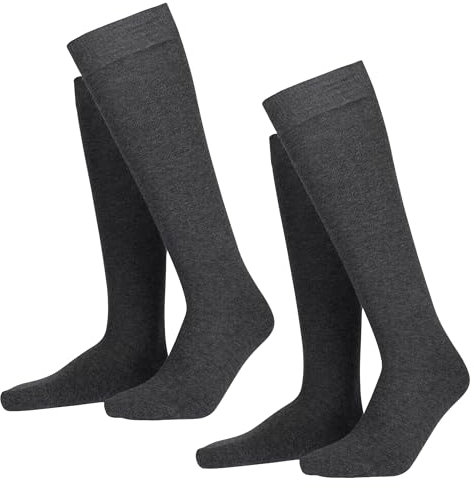 Hudson Herren Kniestrümpfe Only 2-Pack wärmend Grau-mel. 0550 39/42