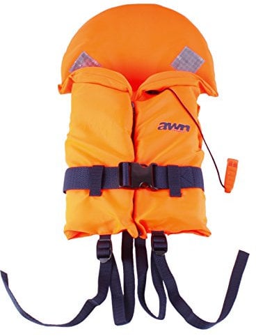 awn Rettungsweste BRAVISSIMO 50–70 kg, Schwimmweste für Kinder, Jugendliche & Erwachsene, mit Kragen, Signalpfeife und Reflektoren