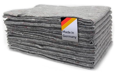 Primaflor Umzugs-Packdecke PRO – 130 x 190 cm – 10er Pack Strapazierfähige Möbelpackdecke, universelle Profi Allzweckdecke aus 100% Polypropylen Made in Germany