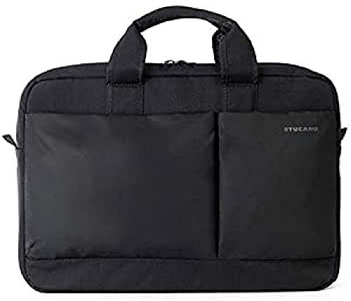 Tucano Più 15.6 Briefcase Black - notebook cases (39.6 cm (15.6), Briefcase, Black, Nylon, Monotone, Shock resistant)