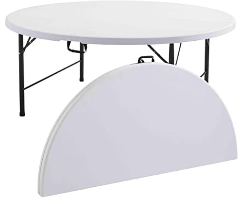 Runder Tisch, zusammenklappbar, 180 cm, 5 Stück