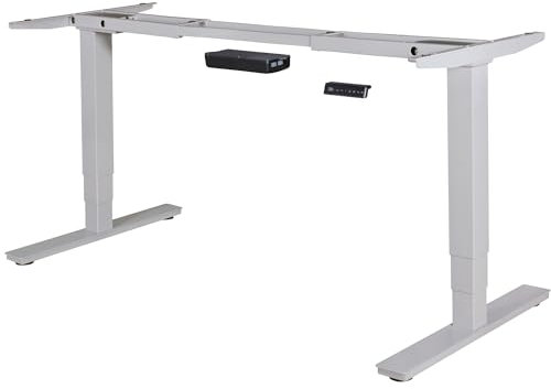 Wohnling elektrischer Schreibtisch, höhenverstellbares Tischgestell mit Dual-Motor + Memory Funktion, höhenverstellbar von 63-128 cm