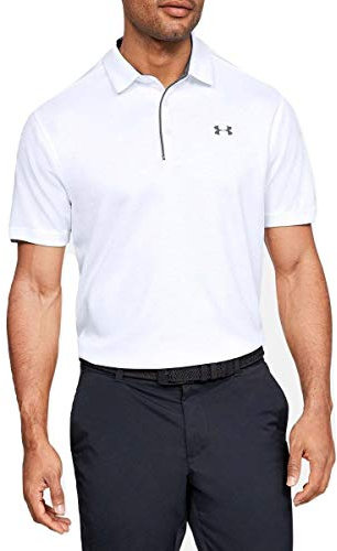 Under Armour Tech Men's Polo Shirt,White (100)/Graphite,4X-Large