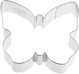 Dr. Oetker 1883 Ausstecher Schmetterling, Weißblech, Silber