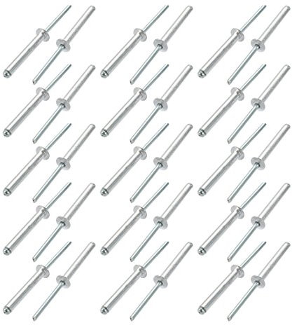 sourcing map 30Stk.Aluminum/Stahl Offenes Ende Blind Nieten 5mm x 35mm