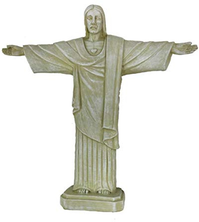 Isideco Beigefarbende Christus Figur 15,5cm Zuckerhut Rio de Janeiro
